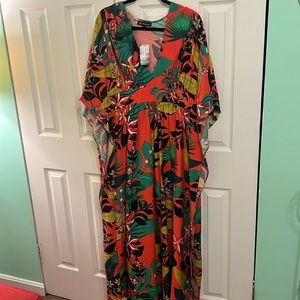 INC Paradise Bold Blooms Kaftan